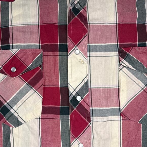 Vintage Wrangler Pearl Snap Shirt Mens Large *READ DESCRIPTION* - Picture 3 of 8